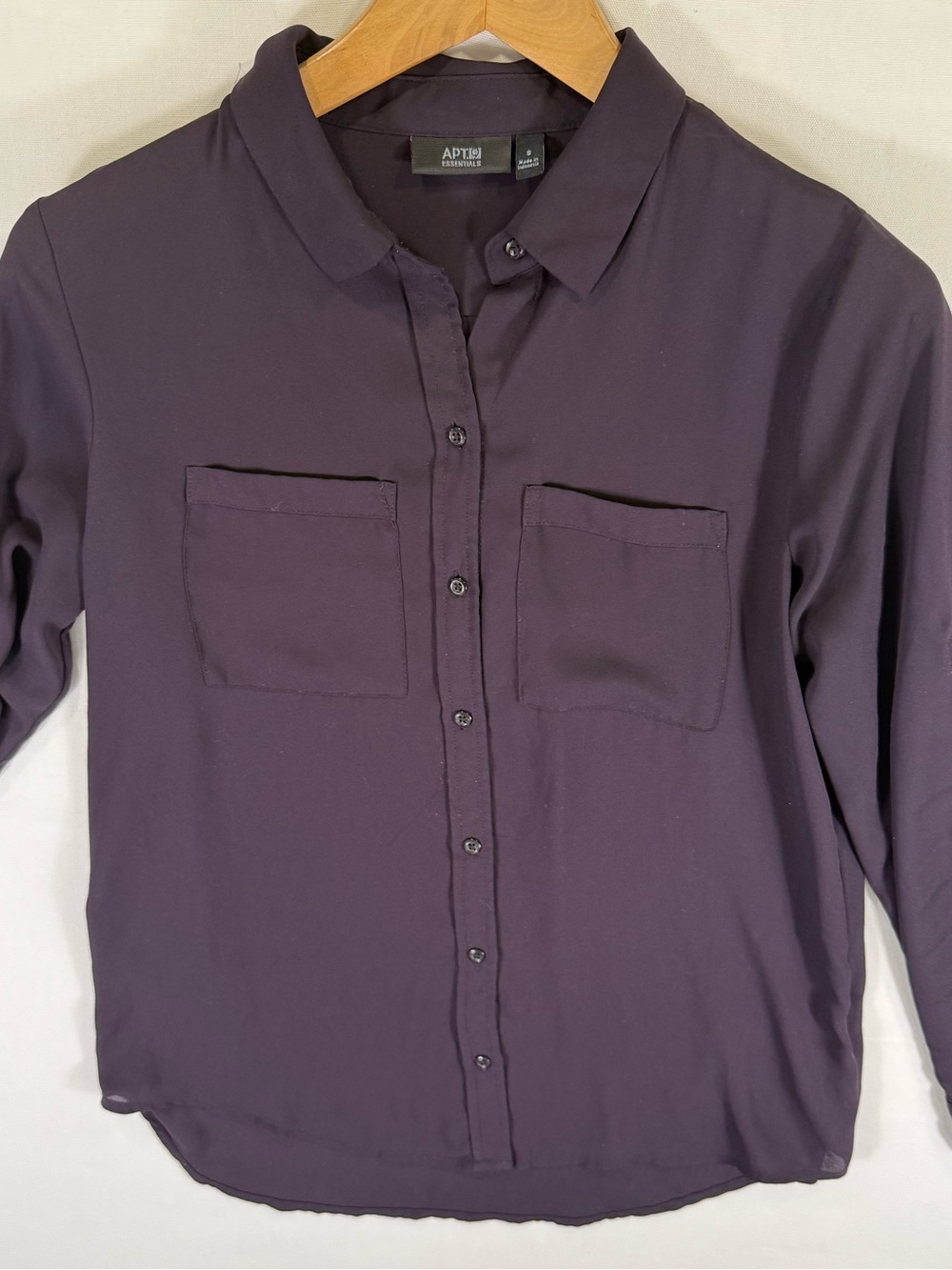 Apt. 9 Plum Button-Down Pocket Shirt